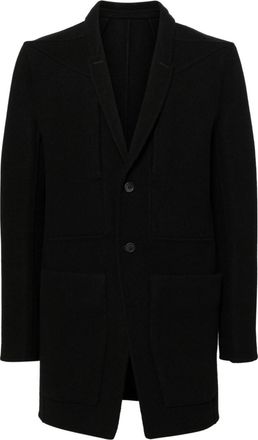 Rick Owens virgin-wool coat - men - Virgin Wool - 50 - Black