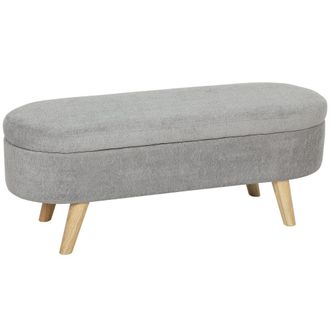 HOMCOM Banco de cama 110x40x43 cm gris claro