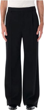 Saint Laurent Fluid Tailored Certified Wool Broeken - Heren - Broeken - Zwart - Maat: L Wol