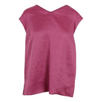 Max Mara Sleeveless Tops, female, Pink, Size: S Sleeveless top with waist ties
