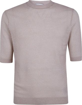 Ballantyne Round-neck Truien - Heren - Ronde hals truien - Beige - XL - Truien & Vesten