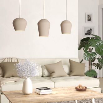 Eglo Eglo Cambaito Steel Monochromatic 3 Light Pendant in Light Sand