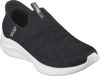Skechers Womens Ultra Flex 3.0 Smooth Step Sneaker, Black Knit Jersey Trim, 7 UK