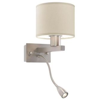 Leds - C4 Aplique Led Torino E27 60w En N&iacute;quel Satinado, Compatible Con Pantalla No Incluida