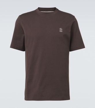 Brunello Cucinelli Logo cotton jersey T-shirt