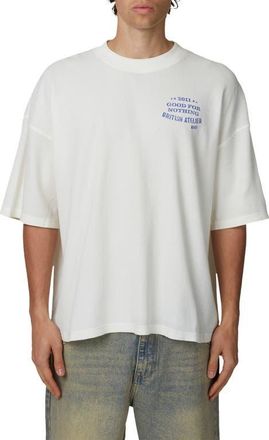 Good For Nothing Boxy-Fit Stamp T-Shirt in White at Nordstrom, Size Xx-Large