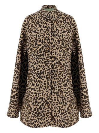 Valentino Garavani animal-print high-neck cape - Brown