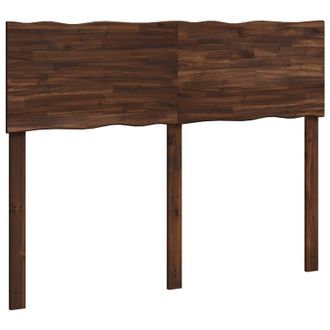 vidaXL Cabecero De Borde Natural Rostock Marr&oacute;n Oscuro 120 Cm Vidaxl