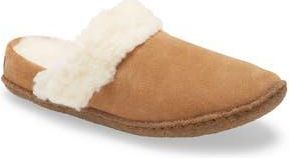 Sorel Nakiska II Faux Shearling Lined Slide Slipper in Camel Brown/Natural at Nordstrom Rack, Size 10