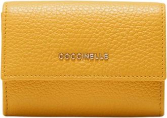 Coccinelle Wallets & Cardholders, female, Yellow, Size: ONE SIZE Soft Grain Leather Card Holder