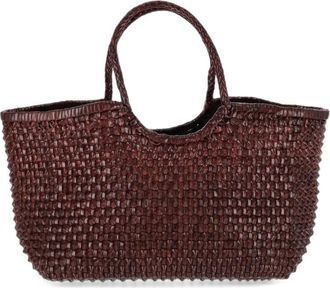 Dragon Diffusion Nantucket Cactus Woven-leather Tote Bag