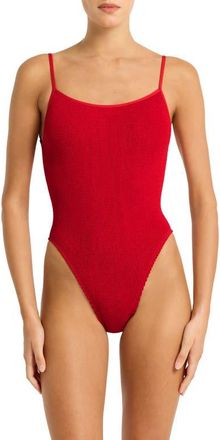 Bond-Eye BOUND by Bond-Eye Low Palace One-Piece Swimsuit in Baywatch Red Recycled at Nordstrom