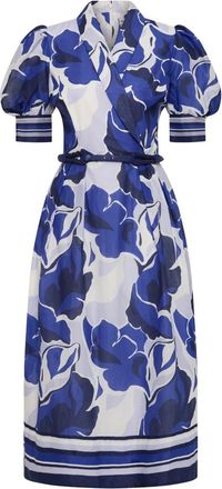 Rebecca Vallance Paros midi-jurk met korte mouwen - Blauw