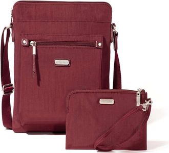 Baggallini Womens Go Bagg Crossbody Bag with RFID Wristlet