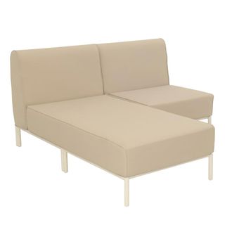 Oviala Conjunto modular de jard&iacute;n bajo para 2 personas beige