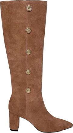 L'agence Womens Octavie Knee-High Boot In Sand Suede