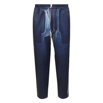 Comme Des Gar&ccedil;ons Slim-fit Trousers, male, Blue, Size: S Cotton Comfortable Pants Great Fit