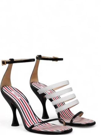 Thom Browne patent leather strappy heel sandals