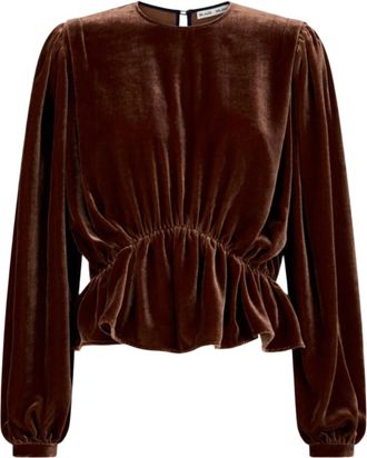 Blaz&eacute; Milano Womens Afterglow Coco Blouse In Bronze