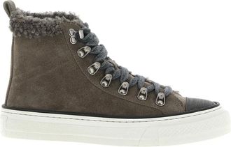 Brunello Cucinelli Dames, Schoenen, Grijs, Maat: 37 EU Leer