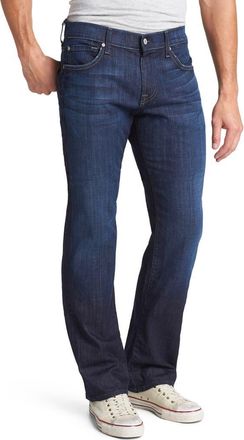 7 For All Mankind Austyn Relaxed Straight Leg Jeans in Los Angeles Dark at Nordstrom, Size 28 X 34