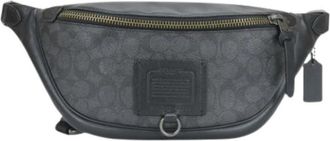 Coach Pre-owned Signature Fanny Pack - Heren - Vintage Heuptassen - Grijs - ONE Size - Leer - Vintage