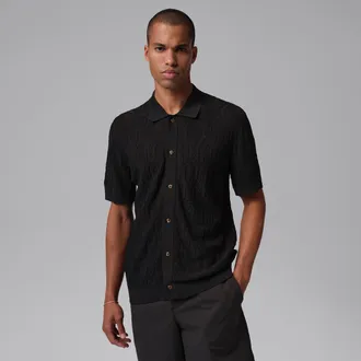 Nike Jordan Mens Jordan Sport Golf Button-Down in Black | II7267-010