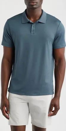 Zella Textured Golf Polo in Blue Slate at Nordstrom, Size Medium