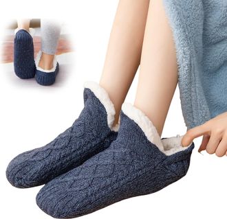 Generic Fluffy Slipper Socks Women Men, Warm Bed Socks with Grippers, Thick Cosy Non-Slip Winter Sock, Ladies Girls Women Gift for Christmas, Indoor Home Hous