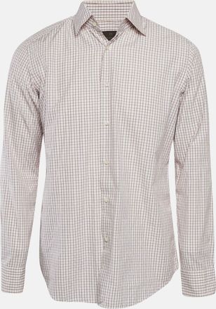 HUGO BOSS Boss Selection By Hugo Boss White Checked Cotton Tobian Shirt