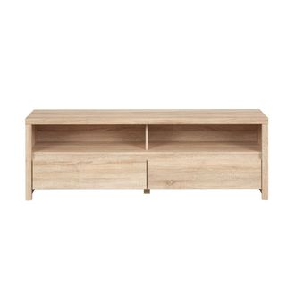 Petits Meubles Mueble TV 2 cajones 2 compartimientos 143 cm estratificado marr&oacute;n