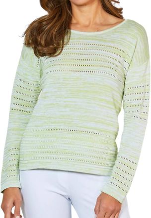 French Kyss Scoop Neck Top In Lime