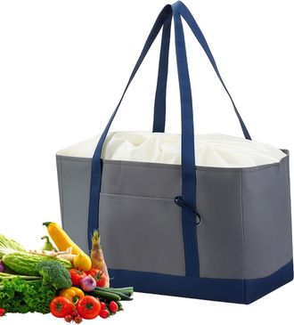Generic Grocery Shopping Bags,Large Capacity Reinforced Handles - Insulated Shopping Bags with Handles - for Home Kitchen Outdoor Camping Fishing Picnic Marke