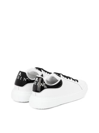 Philipp Plein Mens Big Bang Runner Logo Sneakers White Shoes >