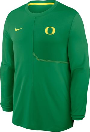 Nike Oregon Sideline Coach Nike Mens Dri-FIT College Long-Sleeve Top in Green | 03B1394TUON-GQK