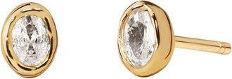 Made by Mary Tova Organic Cz Stud Earrings in Gold Vermeil at Nordstrom