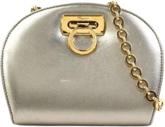 Ferragamo Tweedehands leren schoudertassen - Dames - Vintage Schoudertas - Geel - ONE Size - Leer - Vintage