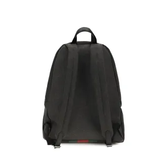 Gucci Mens Black Fabric Backpack