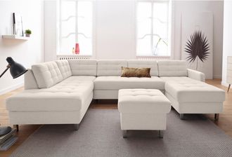 Sit&more Wohnlandschaft &raquo;Picasso U-Form&laquo; wahlweise mit Bettfunktion und Bettkasten