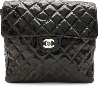 Chanel Black Patent Leather Backpack (Pre-Owned)