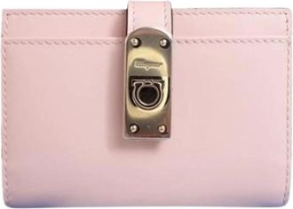 Ferragamo Pre-owned Wallets, female, Pink, Size: ONE SIZE Pre-owned Card case