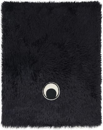 Marine Serre fluffy-knit neck scarf - Black