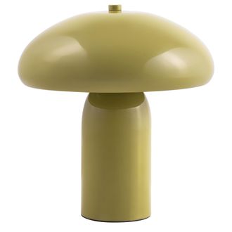 Beliani L&aacute;mpara De Mesa Moderna Con Pantalla De Hierro Una Luz 22 Cm Forma De Seta Verde Claro Sanya