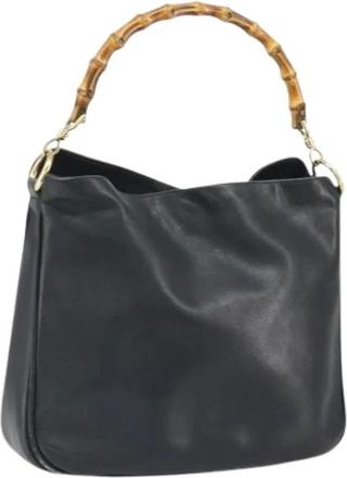 Gucci Tweedehands leren handtassen - Dames - Vintage Handtas - Zwart - ONE Size - Vintage