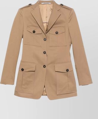 Tagliatore cotton jacket notch lapels long sleeves