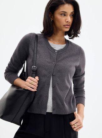 Contemporaine Womens Plain fooler Cardigan Sweater