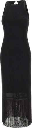 HUGO BOSS Farseille Jurk - Dames - Kleedjes - Zwart - L - Katoen - Kleedjes
