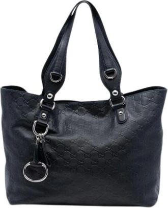 Gucci Pre-owned Tote Bags, female, Blue, Size: ONE SIZE Pre-owned Vintage Tote Bag