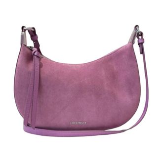 Coccinelle Shoulder Bags, female, Pink, Size: ONE SIZE Fujiko Suede Shoulder Bag