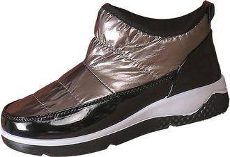 Generic Walking Boots Womens Size 6 Boots Women Border Large Size Round Toe Middle Help Keep Warm Thick Bottom Cotton Shoes Women Calf Boots for Women Size 5 